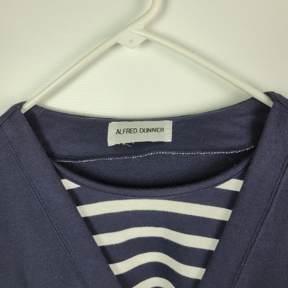 Alfred Dunner Cotton Nautical Sweater Sz Large - Picture 3 of 8